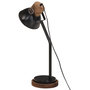 Voir la diapositive 5 : VIDAXL Lampe de bureau 25 W noir 18x18x60 cm E27