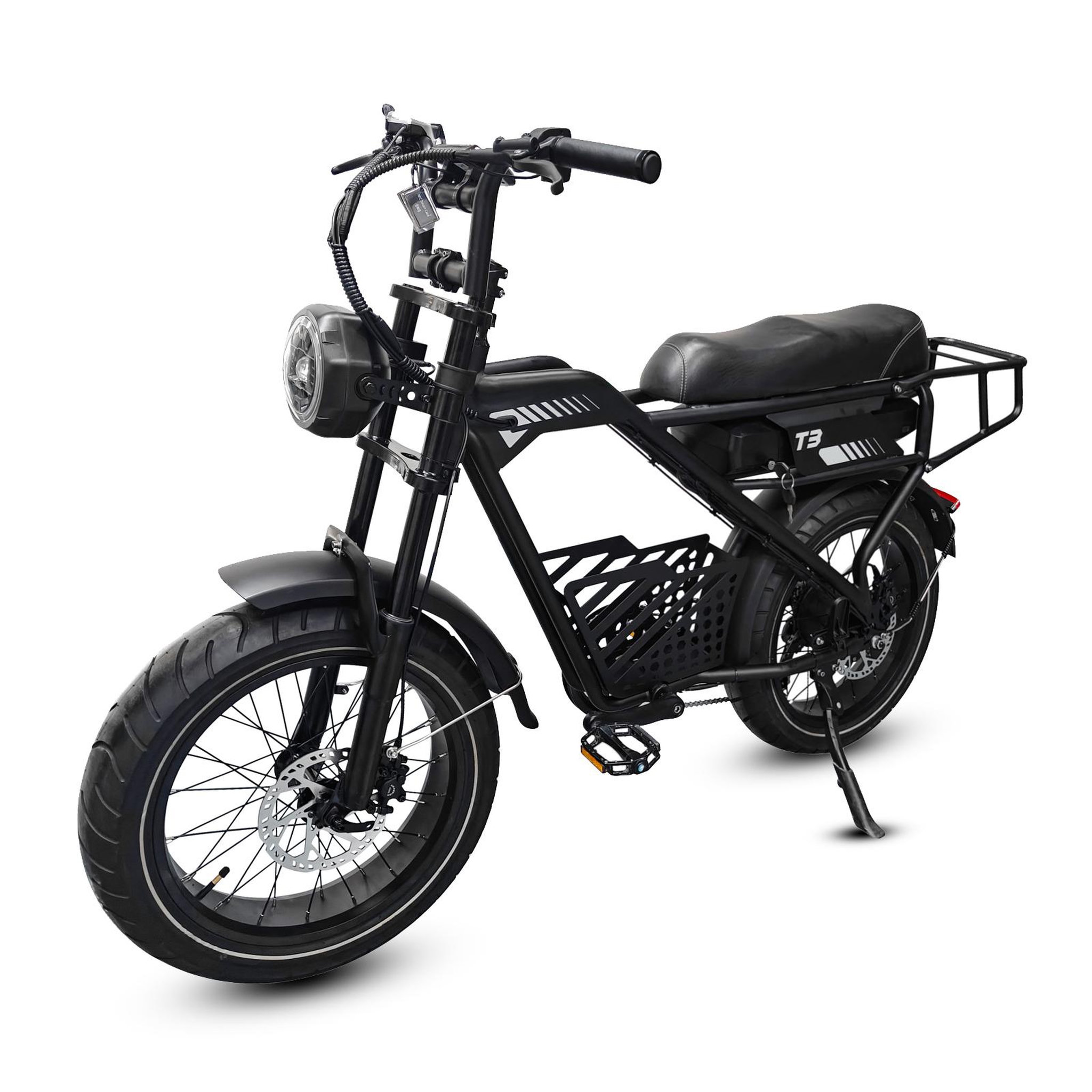 AVDL Vélo électrique t3 20  à gros pneus, 2 places, 250 w, 48 v, 18 ah, avec coffre arrière, autonomie 80 km