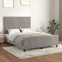 Voir la diapositive 1 : VIDAXL Cadre de lit sans matelas gris clair 140x190 cm velours