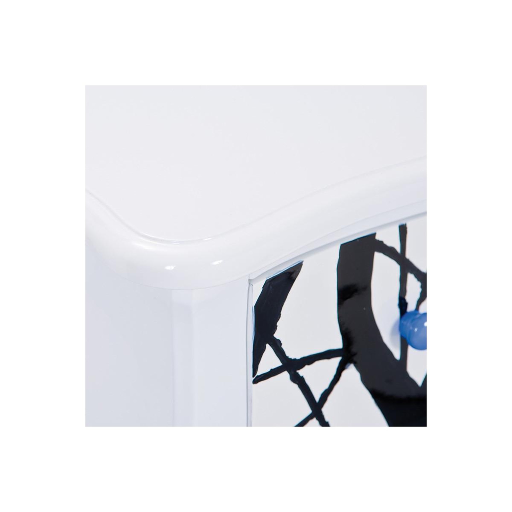 Voir la diapositive 2 : INTERLINK Commode 3 tiroirs en bois  mozart  95cm blanc