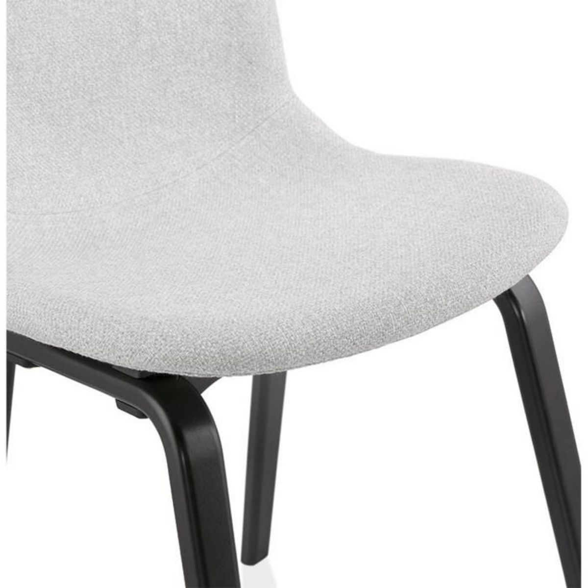 Paris Prix Chaise Design en Tissu  Tikel  81cm Gris & Noir