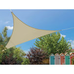 Jardiline Voile d'ombrage triangulaire Flex 3,60 x 3,60 x 3,60 m - Ivoire - Jardiline