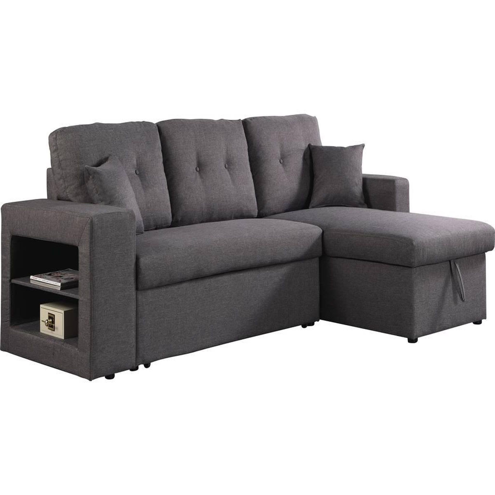 Habitat et Jardin Canapé d'angle convertible/réversible  axel  - 3 places - gris