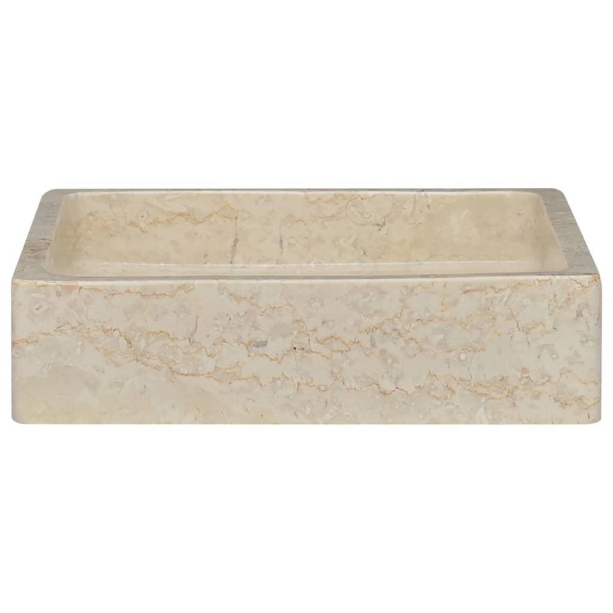 VIDAXL Lavabo Creme 40x40x10 cm Marbre
