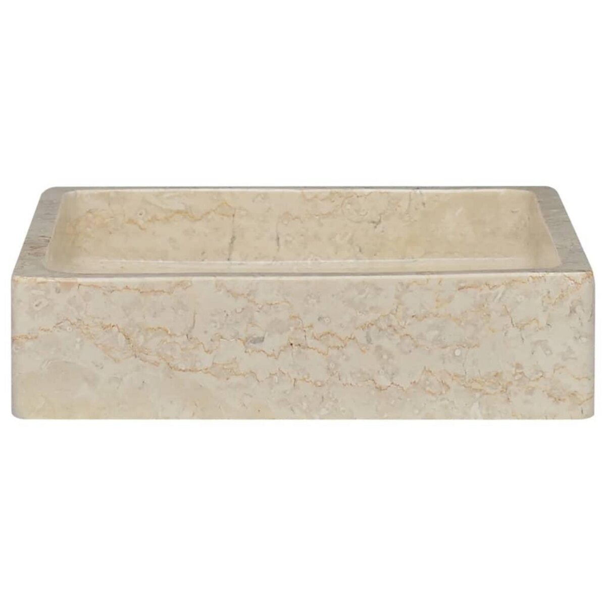 VIDAXL Lavabo Creme 40x40x10 cm Marbre