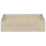 Voir la diapositive 3 : VIDAXL Lavabo Creme 40x40x10 cm Marbre