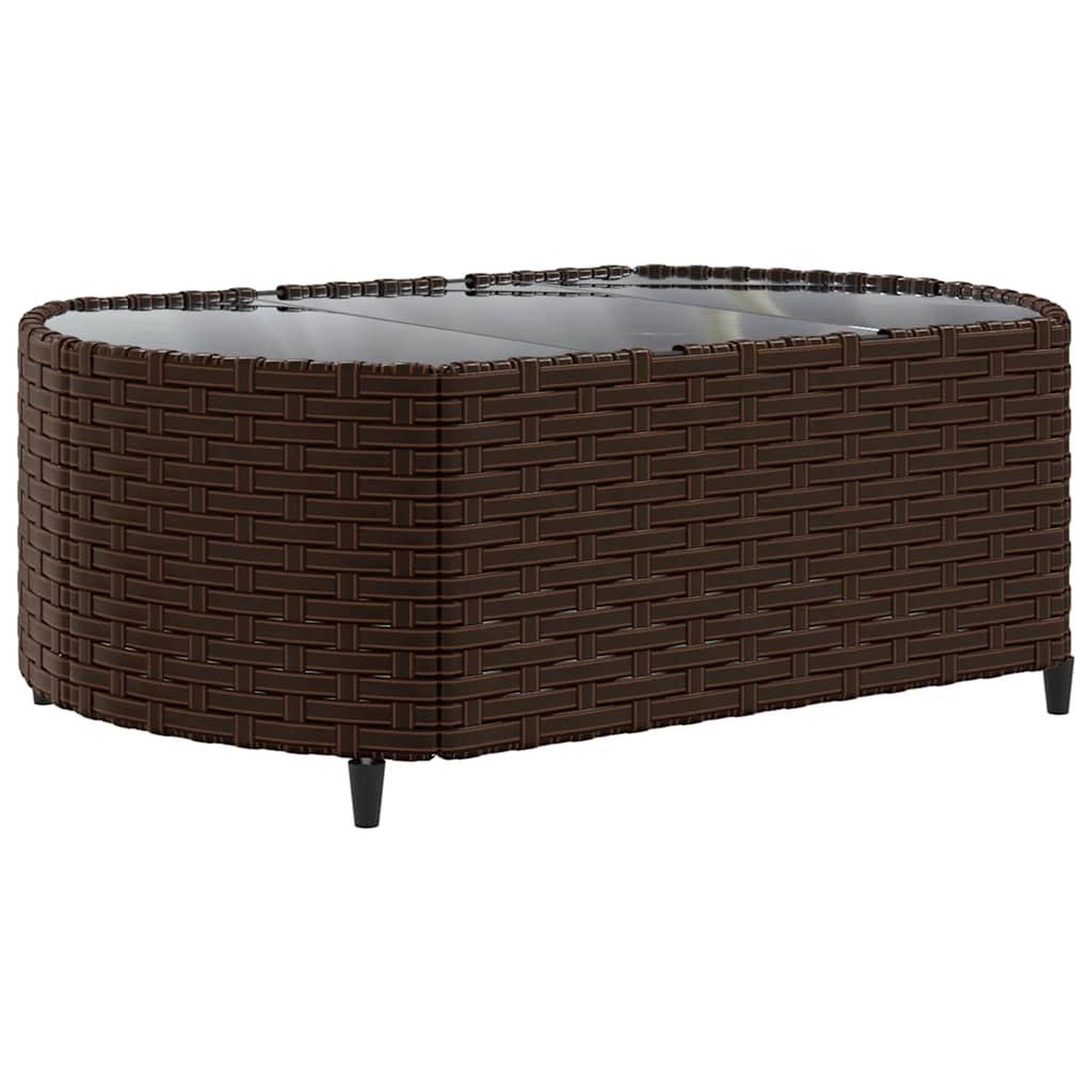 Voir la diapositive 5 : VIDAXL Salon de jardin avec coussins 5 pcs marron resine tressee