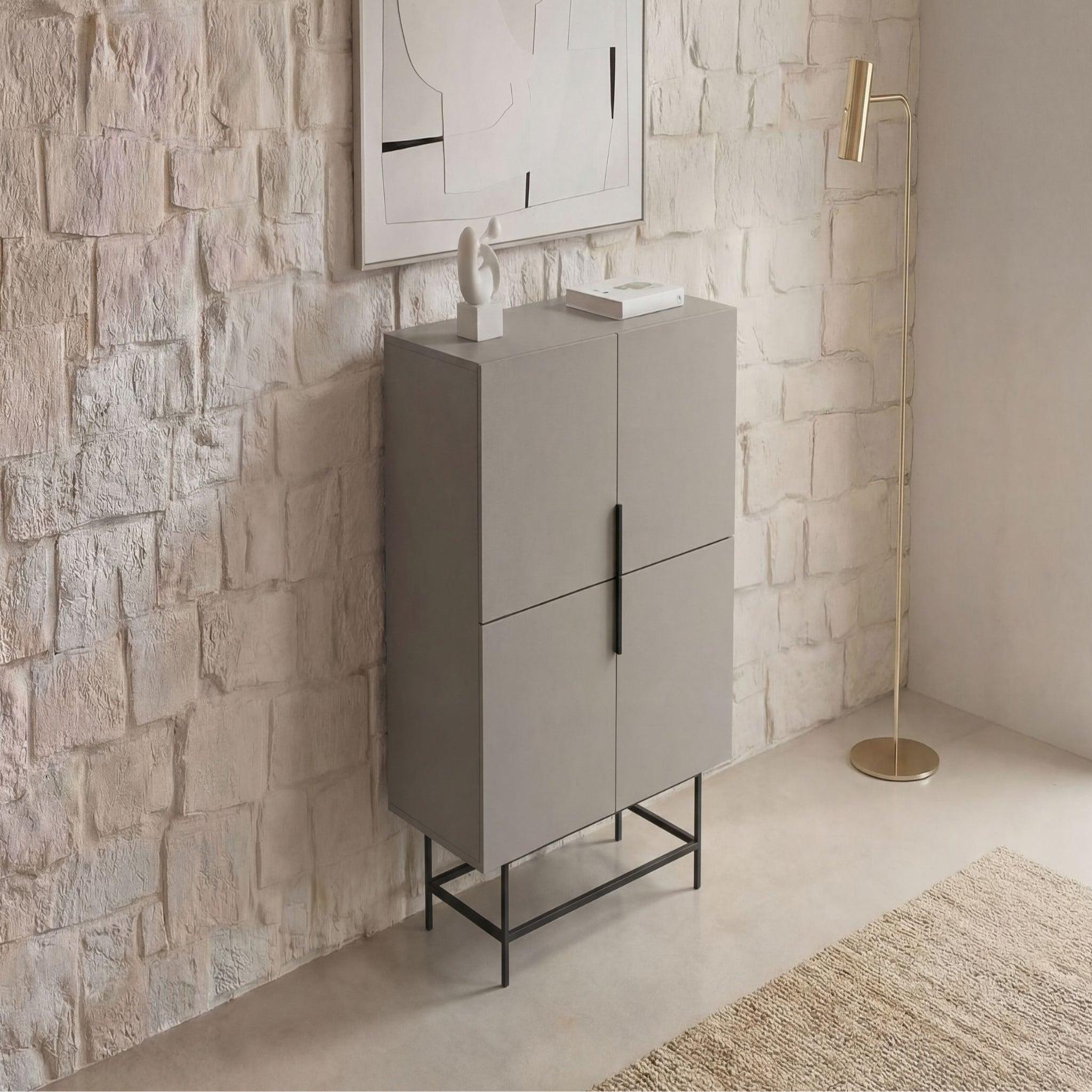 Voir la diapositive 6 : CASANOVA PARIS Soma - commode 4 portes 100cm en mélamine