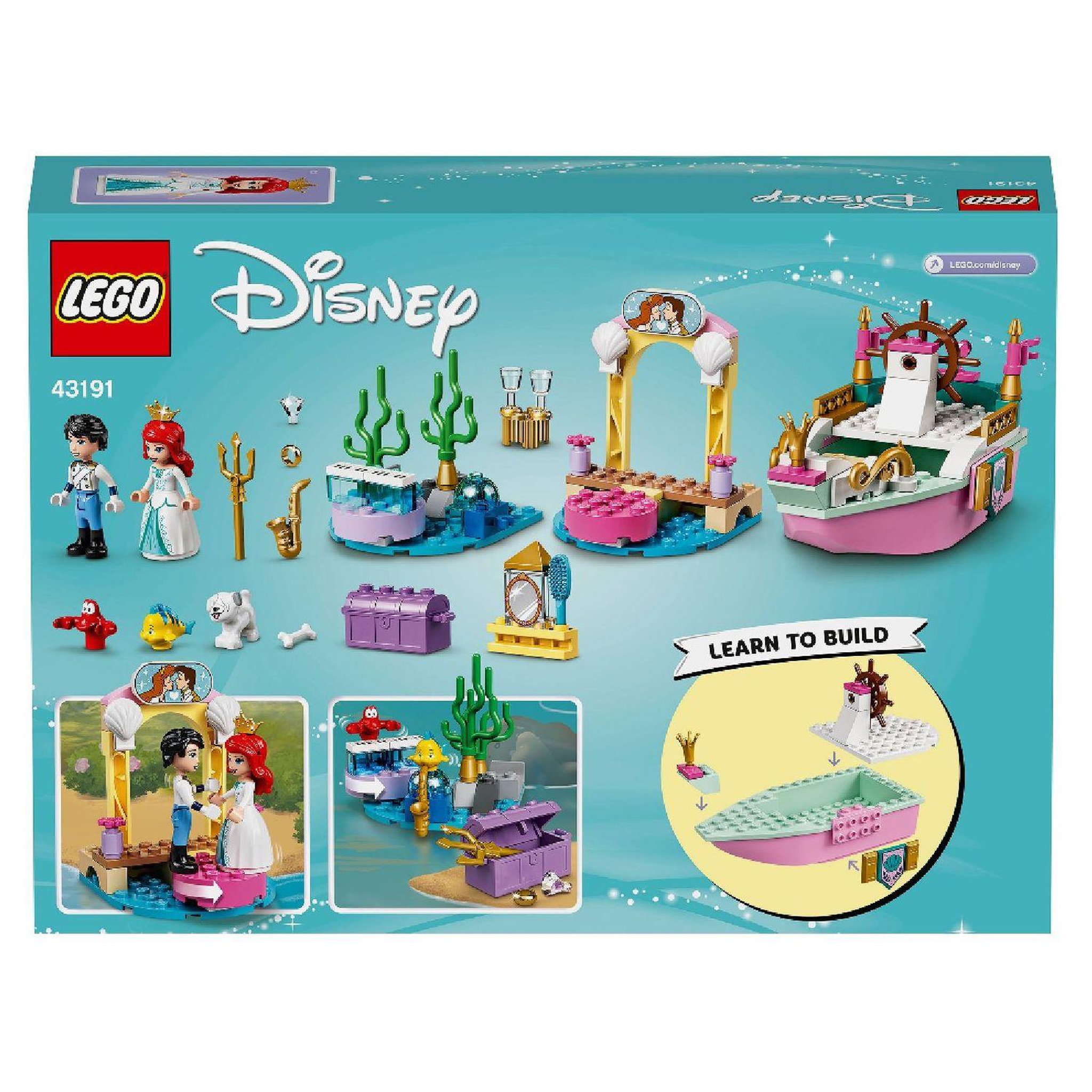 Voir la diapositive 8 : LEGO Disney Princess 43191 Le bateau de mariage d&rsquo;Ariel -  La Petite Sirène