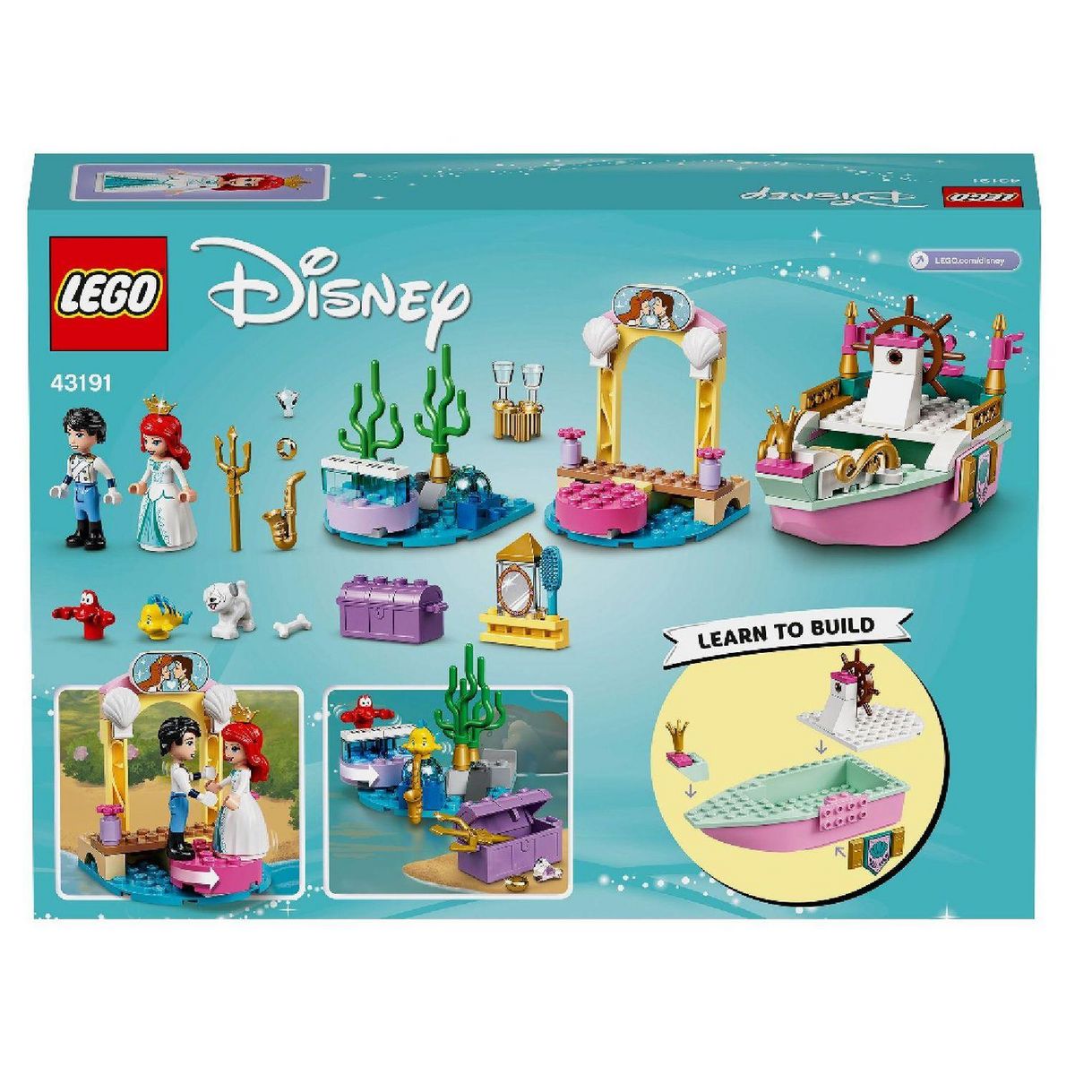 LEGO Disney Princess 43191 Le bateau de mariage d&rsquo;Ariel -  La Petite Sirène