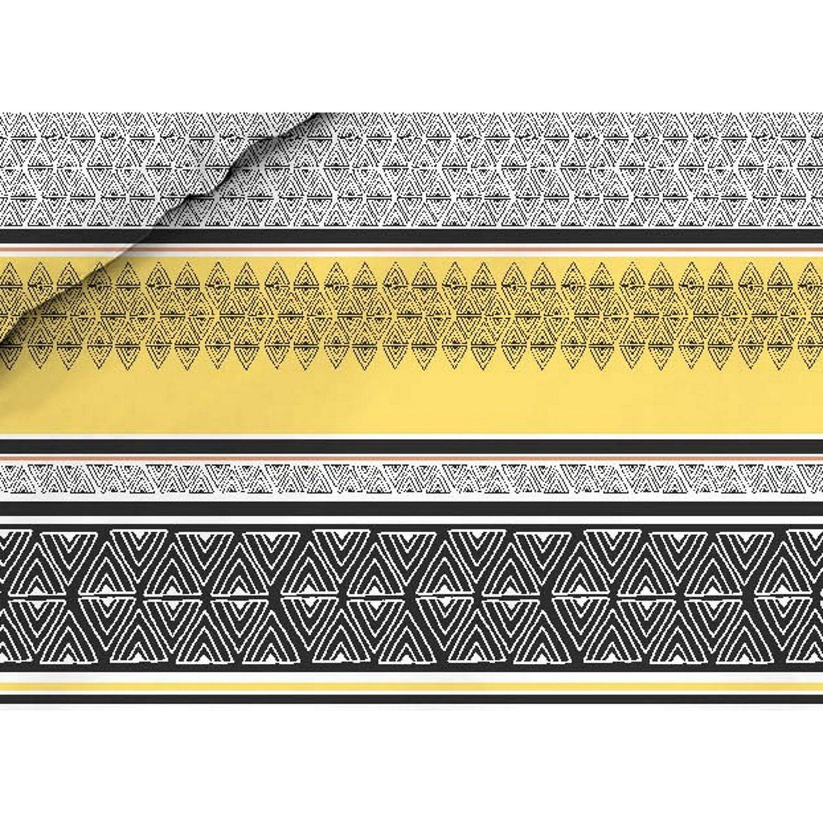 Home collection Parure housse de couette 240x220cm 100%coton 55fils formas yellow