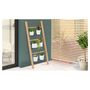Voir la diapositive 2 : Inkazen Echelle en bois déco avec 5 pots