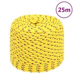 VIDAXL Corde de bateau Jaune 8 mm 25 m Polypropylene