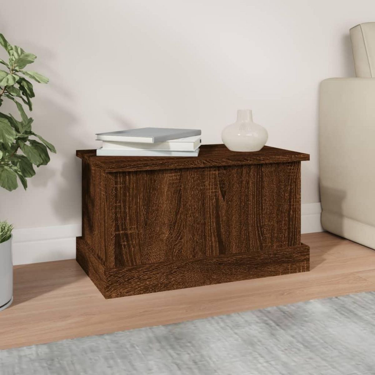 VIDAXL Boîte de rangement chene marron 50x30x28 cm bois d'ingenierie