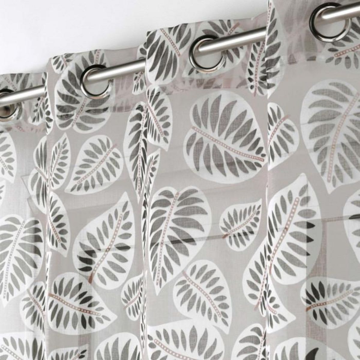 Paris Prix Rideau Voilage à Œillets  Alma  140x240cm Noir