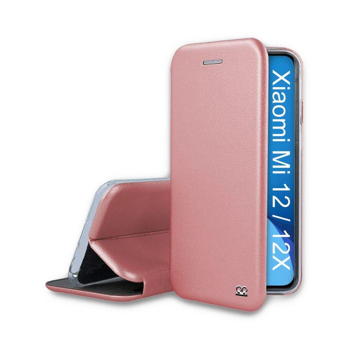 IBROZ Etui Xiaomi 12/12x Etui Cuir Rose Gold