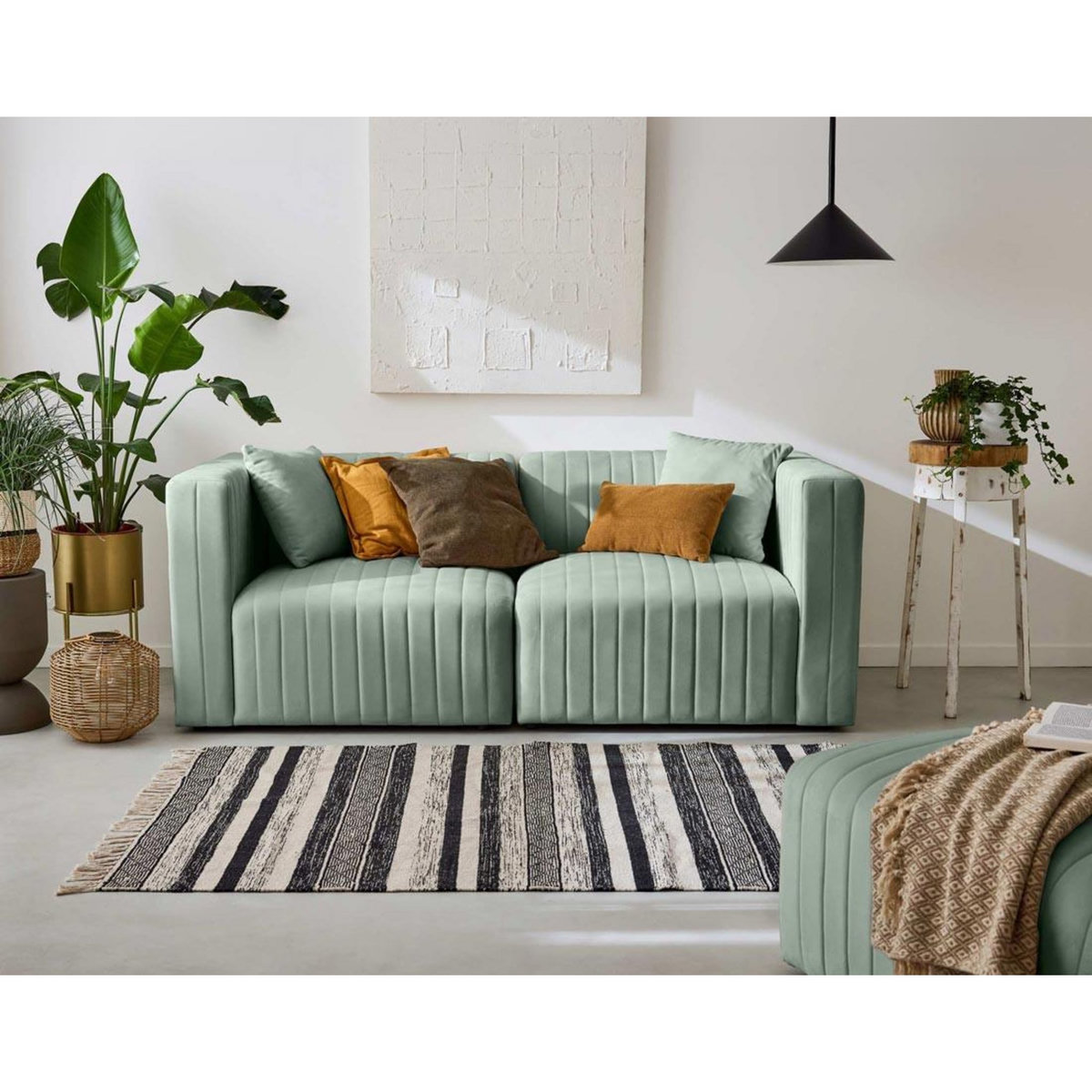 LISA DESIGN Nova - canapé modulable 2 places - en velours