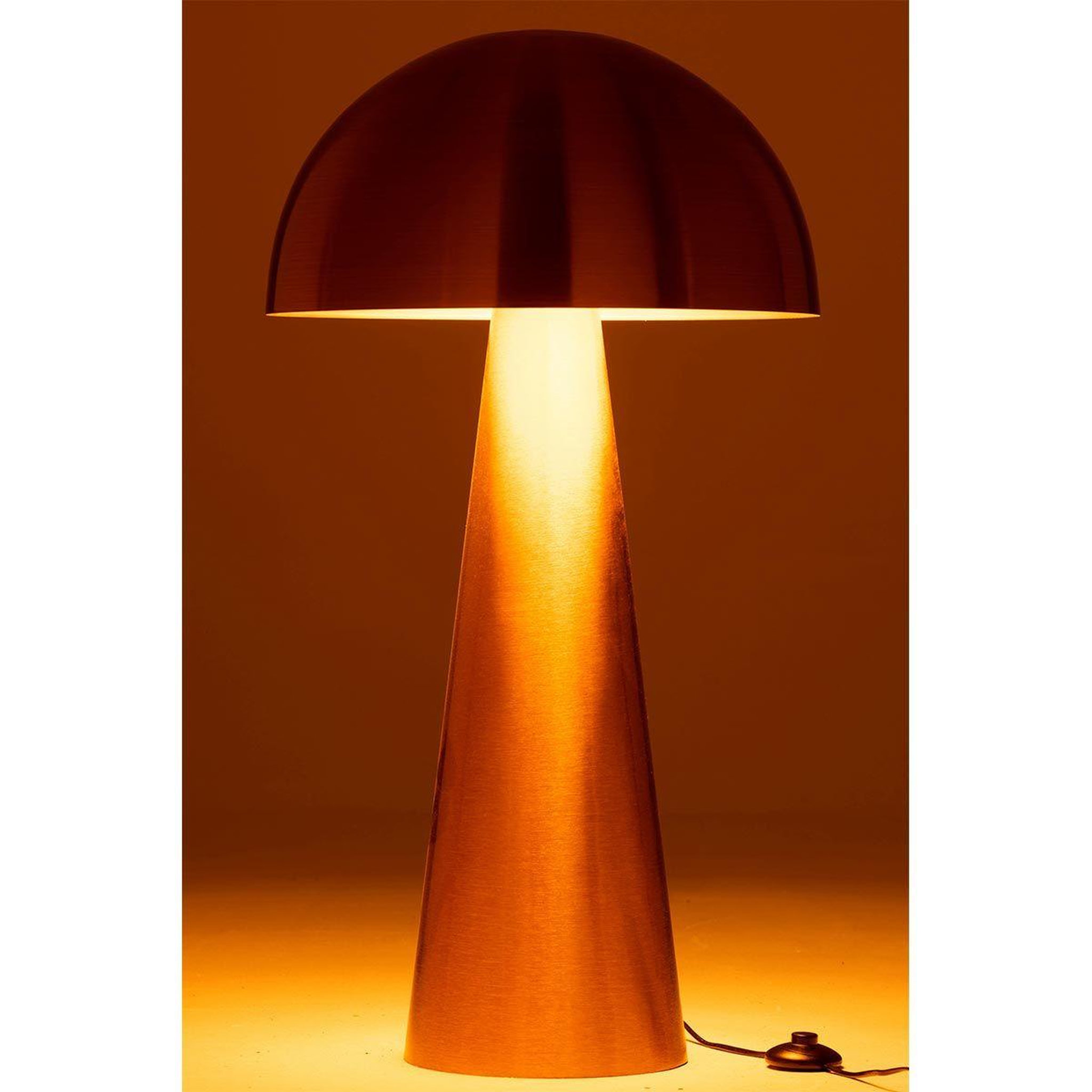 Voir la diapositive 3 : J-LINE Lampadaire design  champignon  95cm or mat