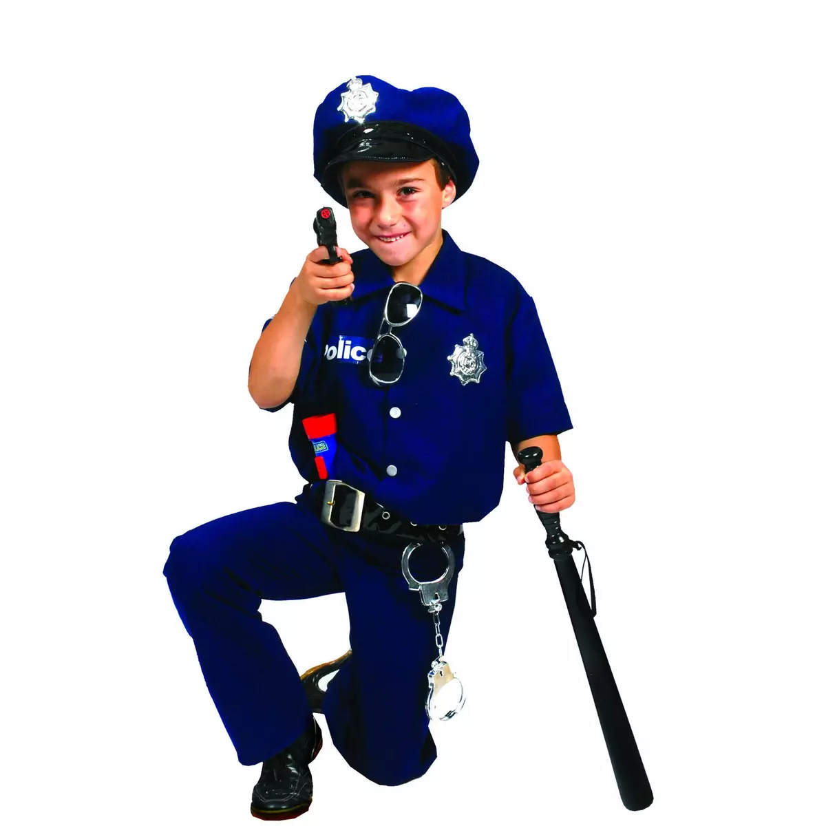 FUNNY FASHION Costume Policier - 7/9 ans (122 à 134 cm)