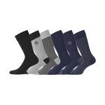 SERGE BLANCO Lot de 6 Paires de Chaussettes de ville coton homme. Coloris disponibles : Gris