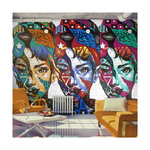 Paris Prix Papier Peint  Colorful Faces. Coloris disponibles : Multicolore