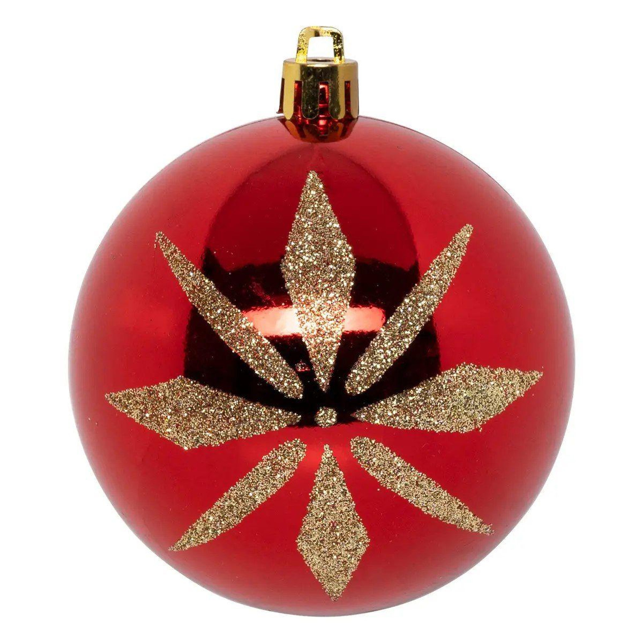 Voir la diapositive 3 : ATMOSPHERA Lot de 8 boules de noël  maison des couleurs  8cm rouge & or