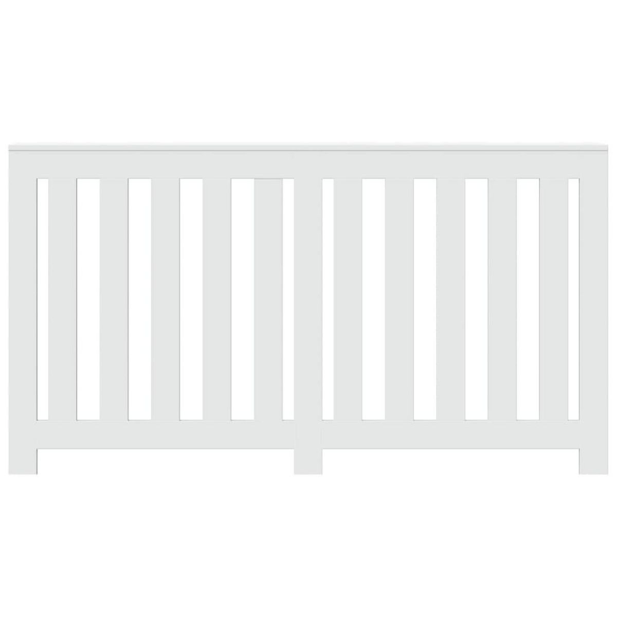 VIDAXL Cache-radiateur blanc 149x20x82 cm bois d'ingenierie