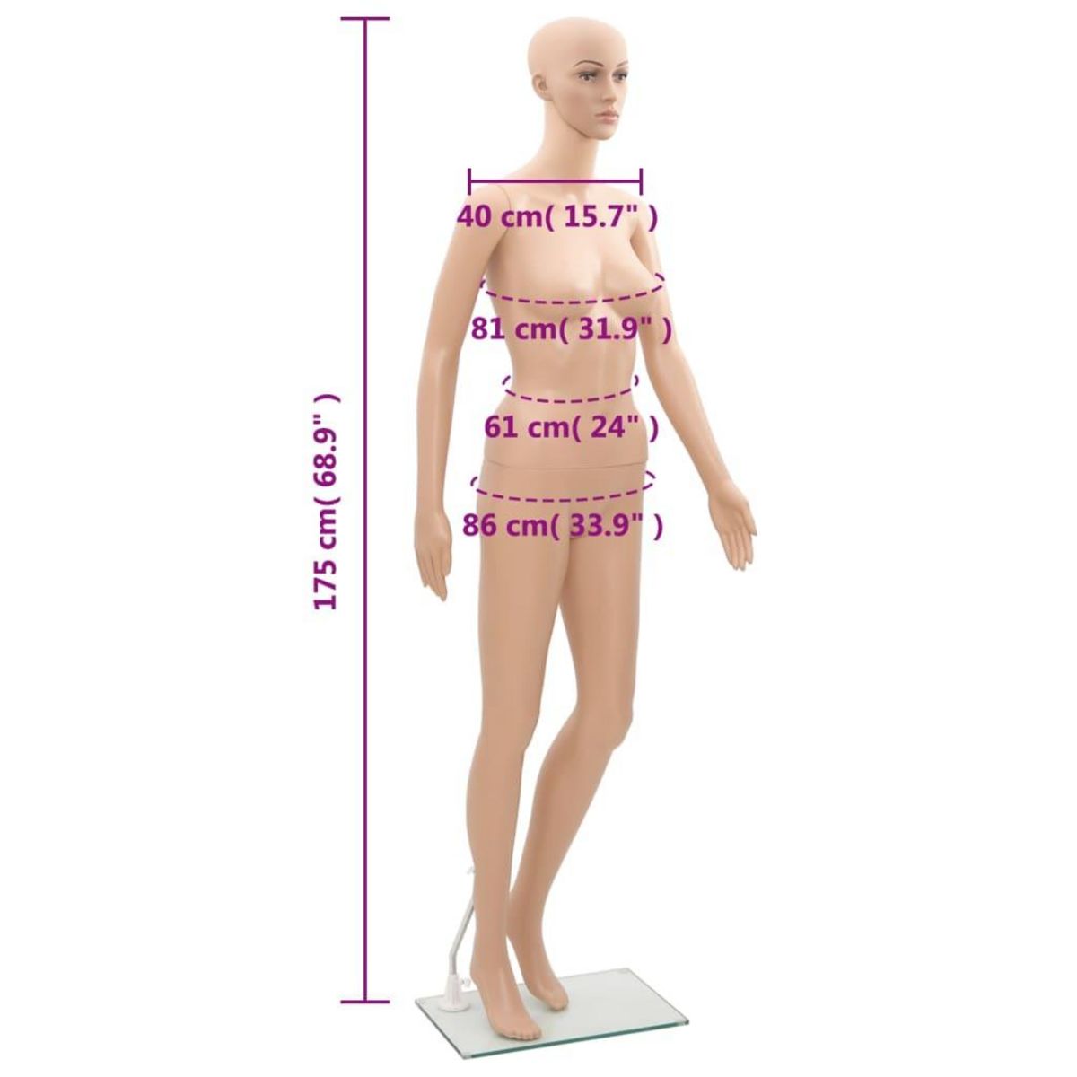 VIDAXL Mannequin de vitrine Femme A