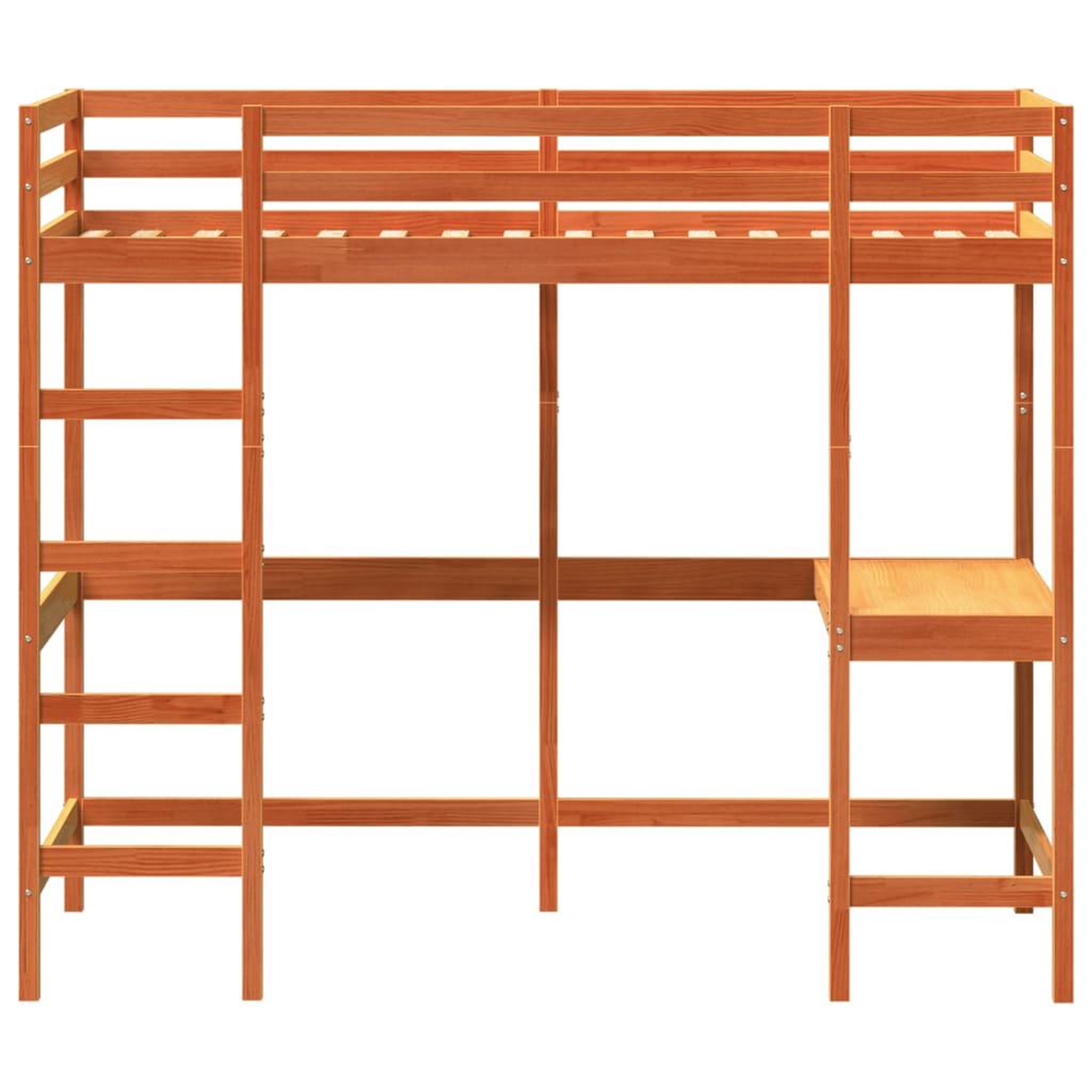 Voir la diapositive 4 : VIDAXL Lit superpose sans matelas cire marron 90x200 cm pin massif