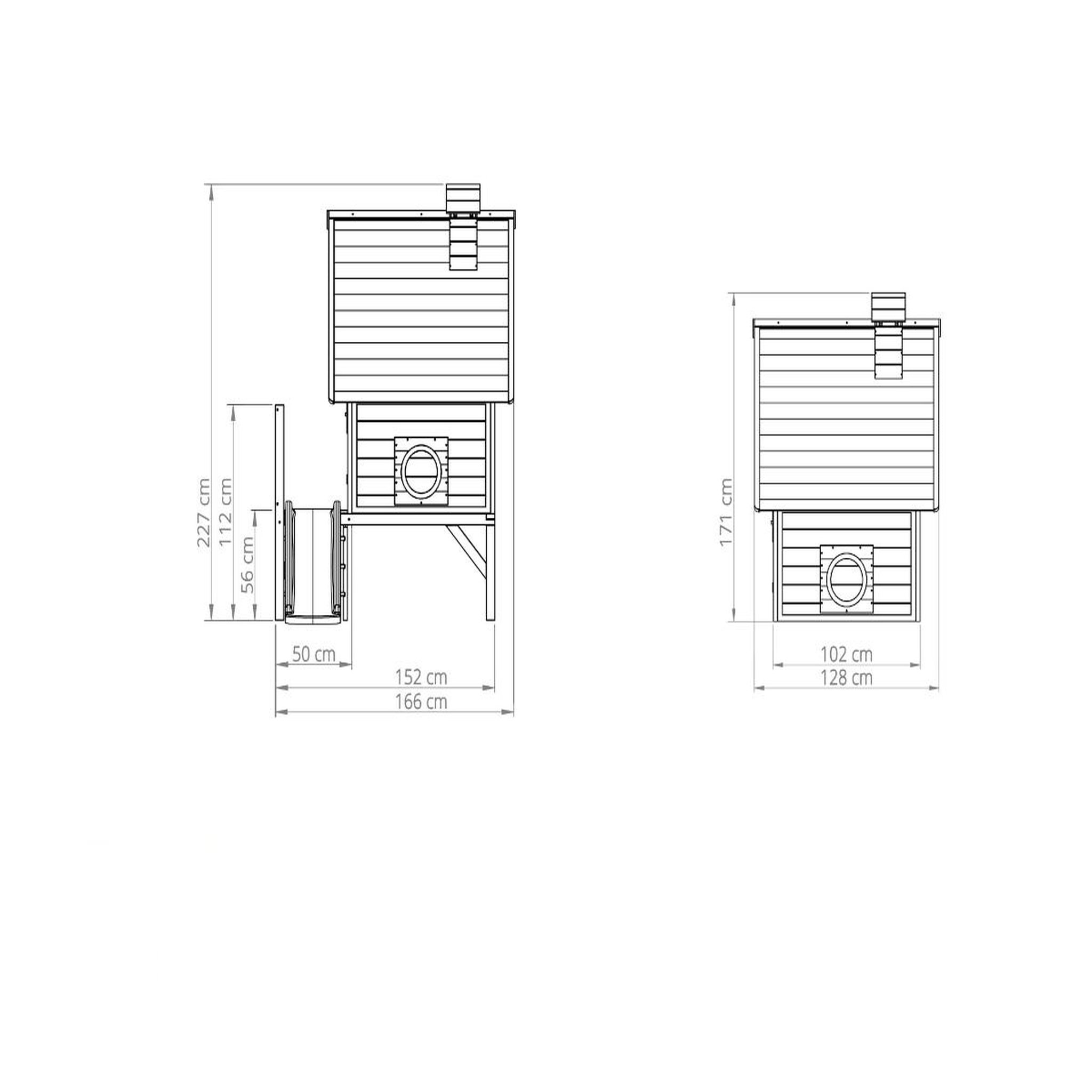 Voir la diapositive 5 : EXIT TOYS Maisonnette en bois pour enfants fantasia 300 naturel - exit toys
