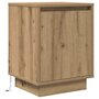 Voir la diapositive 3 : VIDAXL Armoire de chevet et lumieres LED chene artisanal 38x34x50 cm