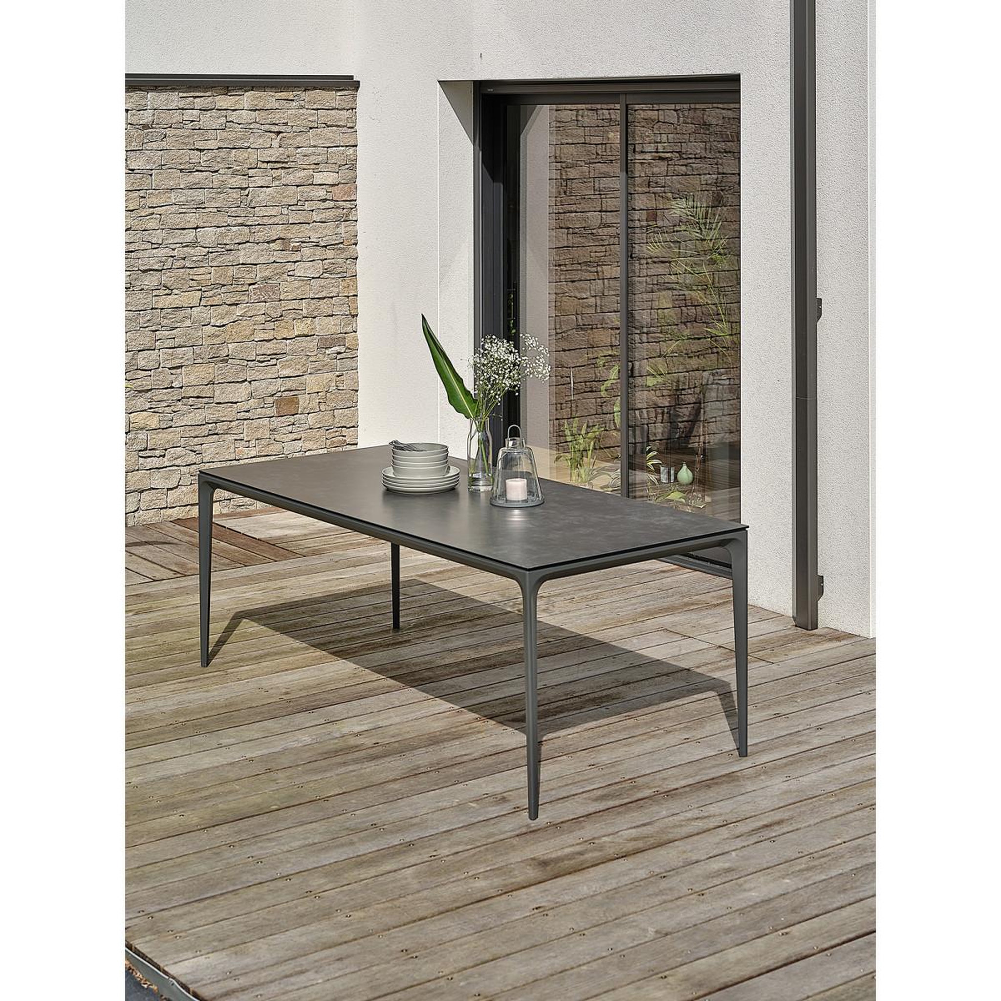 Voir la diapositive 6 : Paris Prix Table de jardin en céramique  tigua  200cm anthracite