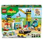 LEGO DUPLO 10933 La Grue Et Les Engins, Jouet Engin de Chantier pour Enfant 2-5 ans 