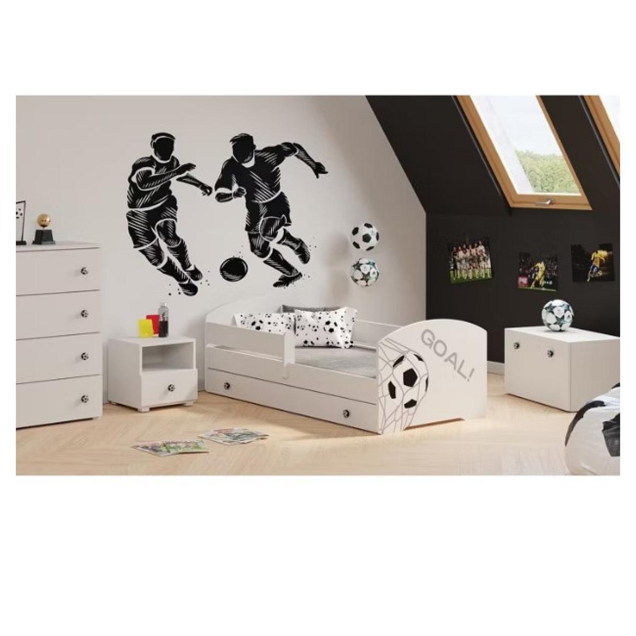 Voir la diapositive 3 : KOBI Table de chevet poignée balle foot