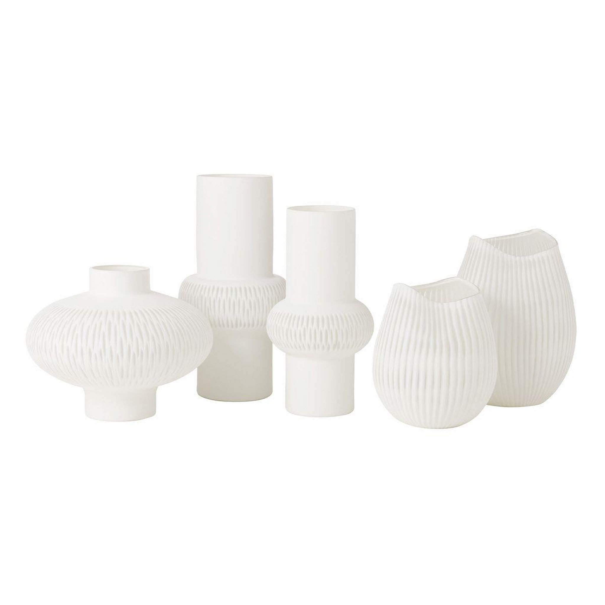 Voir la diapositive 4 : J-LINE Vase Design Ligne & Boule  Octave  24cm Blanc
