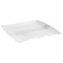 Voir la diapositive 2 : SECRET DE GOURMET Lot de 6 Assiettes de Présentation Carrées  Lignes  29cm Blanc