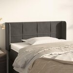 VIDAXL Tete de lit avec oreilles Gris fonce 83x16x78/88 cm Velours