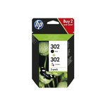 HP HP 302 pack de 2 cartouches dencre noire/trois couleurs authentiques pour HP DeskJet 2130/3630 et HP OfficeJet 3830 X4D37AE