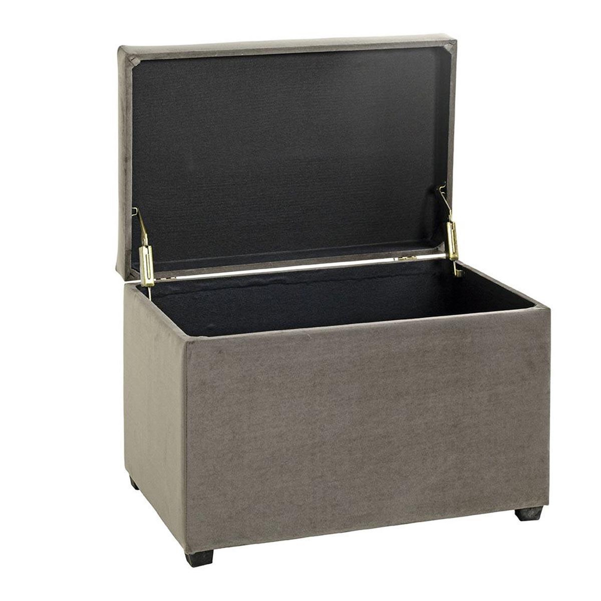 Voir la diapositive 2 : Paris Prix Banc coffre de rangement matelassé  samy  58cm anthracite
