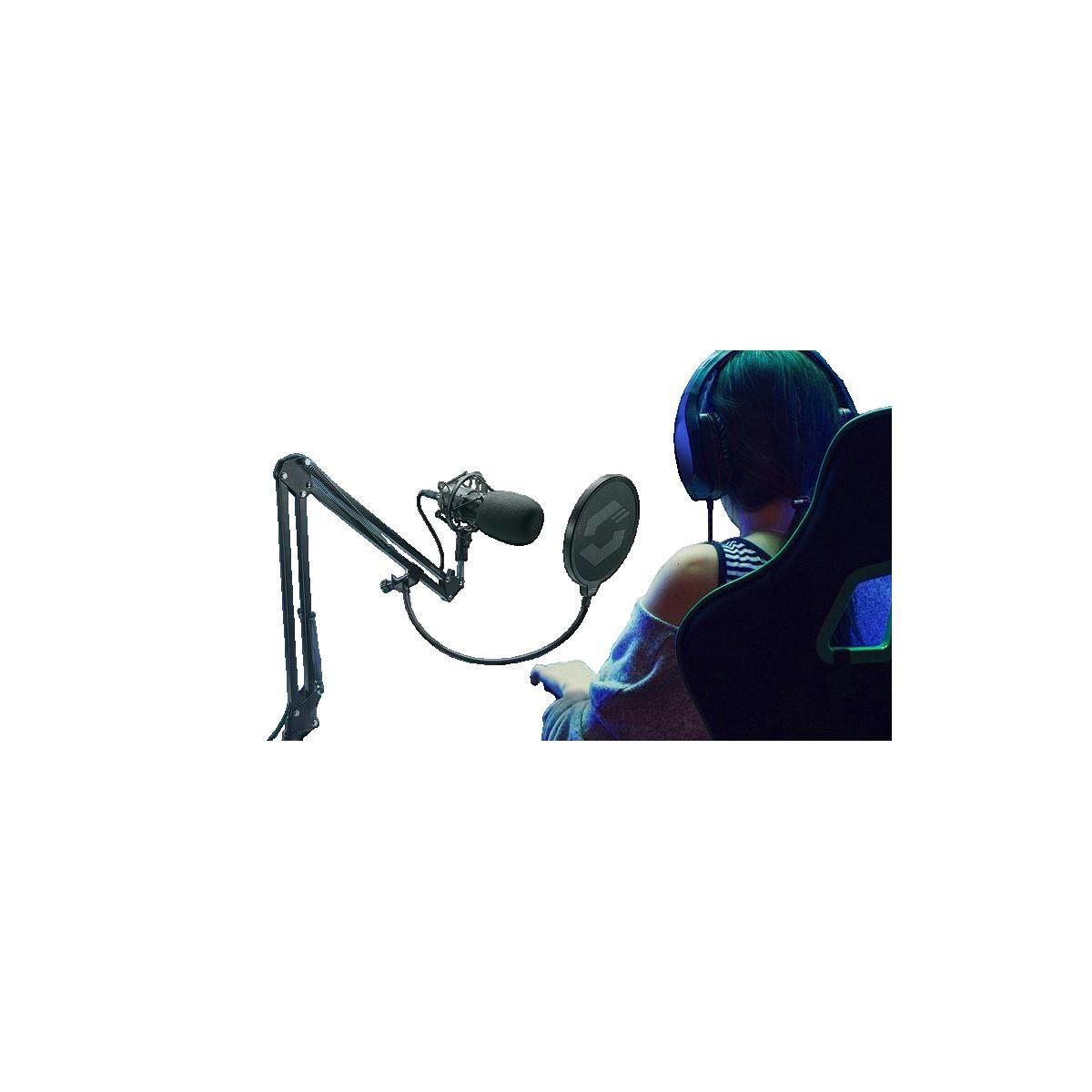 Speedlink Kit de Démarrage Speed-Link pour Streaming avec Microphone à Condensateur Cardioïde