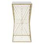 Voir la diapositive 5 : Paris Prix Table d'Appoint Carrée Design  Lines  100cm Or