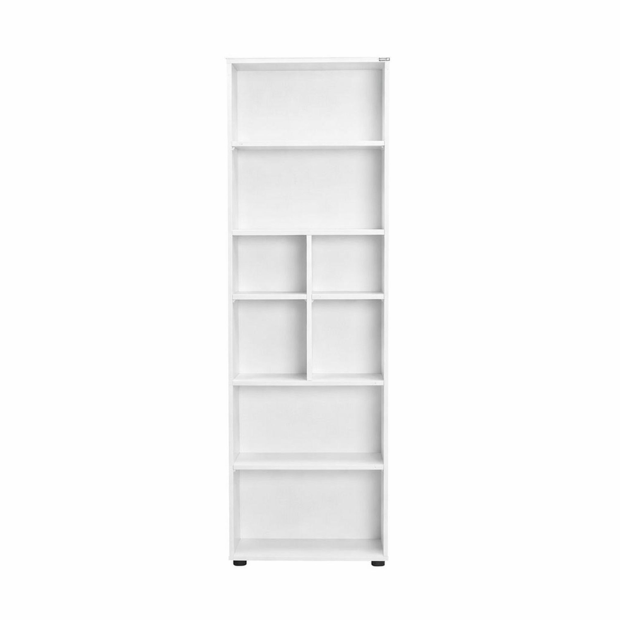 TOILINUX Bibliothèque haute 6 niveaux ouverts lignea - blanc