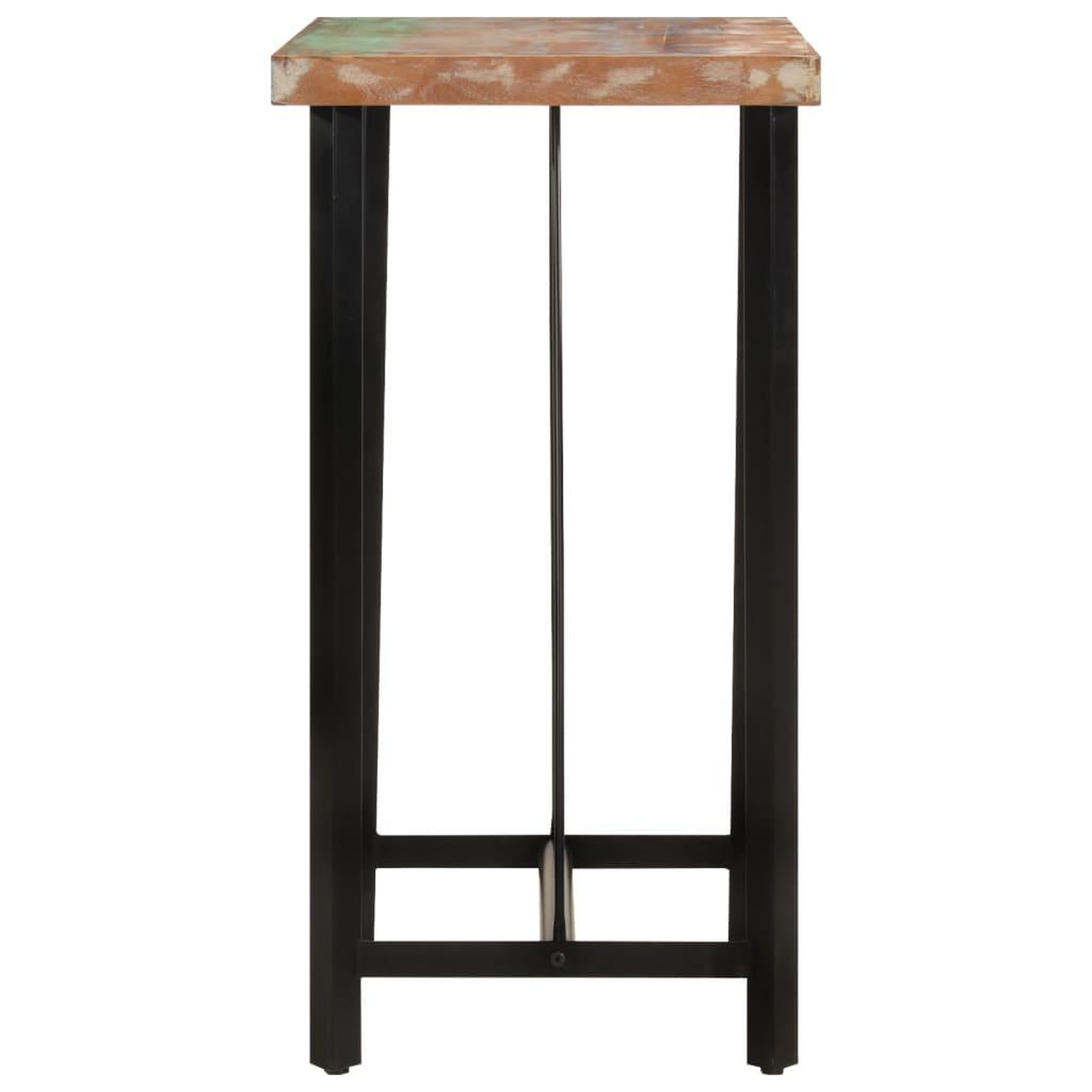 Voir la diapositive 3 : VIDAXL Table de bar 55x55x107 cm bois massif de recuperation et fer