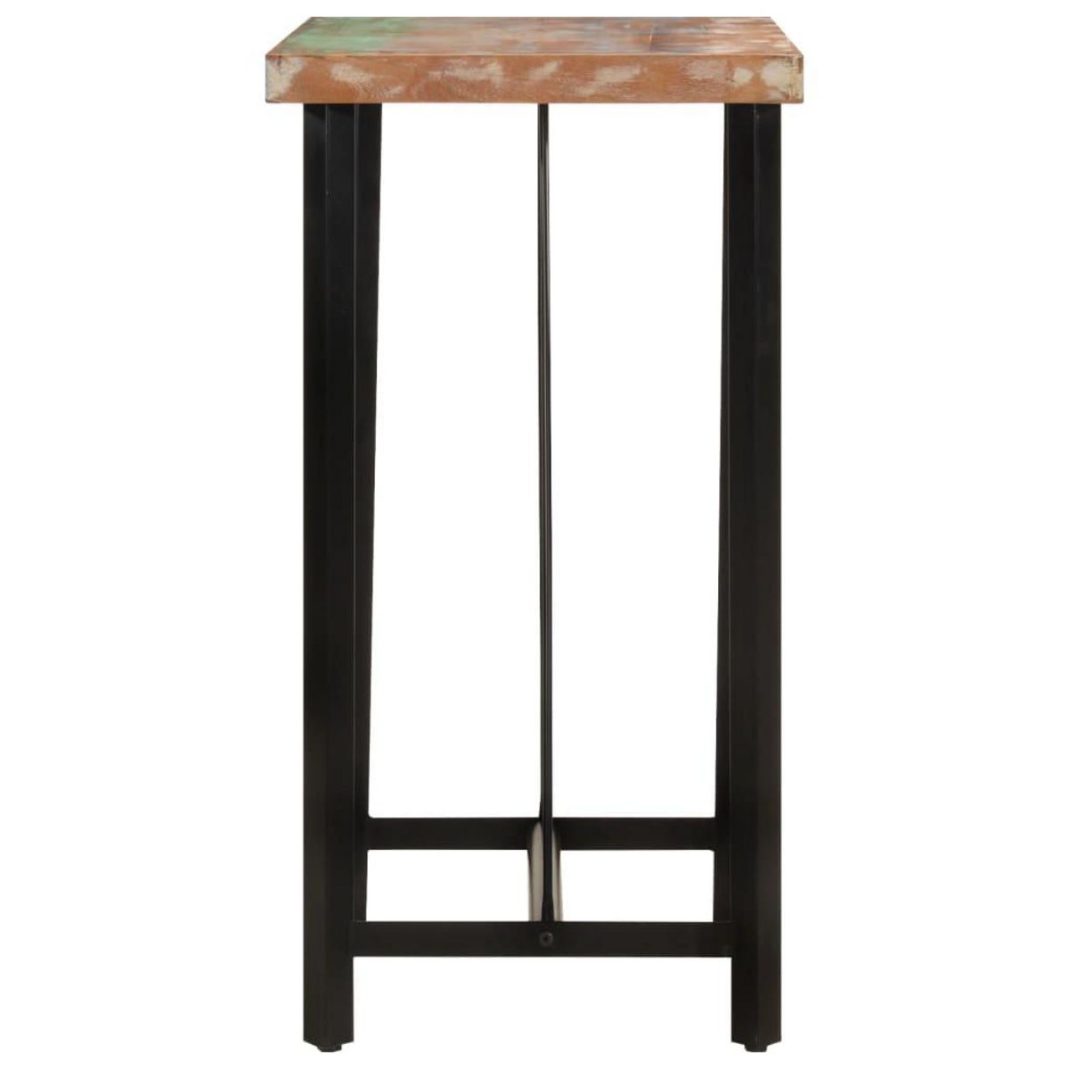 VIDAXL Table de bar 55x55x107 cm bois massif de recuperation et fer