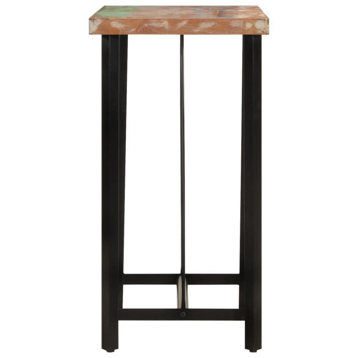 VIDAXL Table de bar 55x55x107 cm bois massif de recuperation et fer