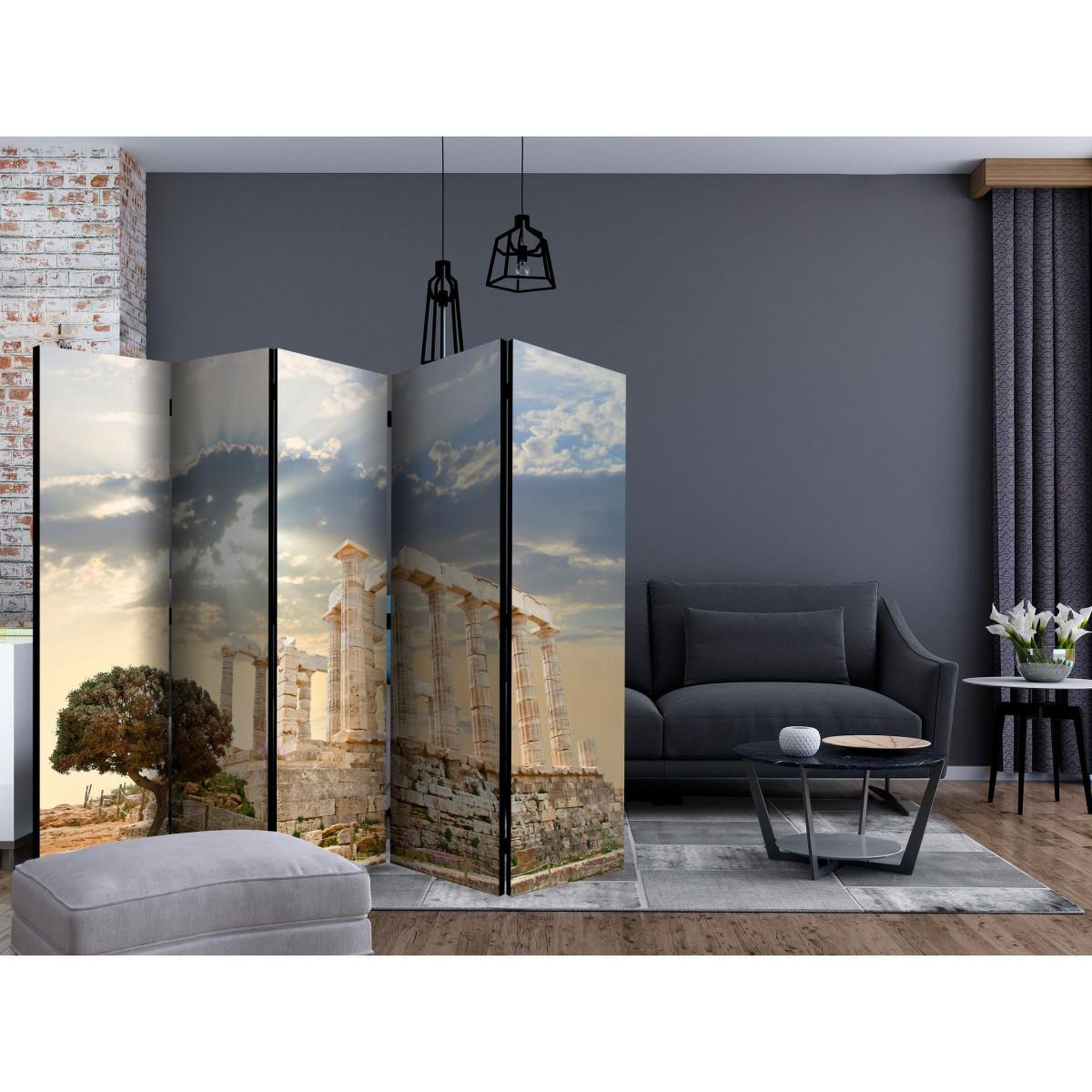 Voir la diapositive 2 : Paris Prix Paravent 5 volets  the acropolis, greece  172x225cm