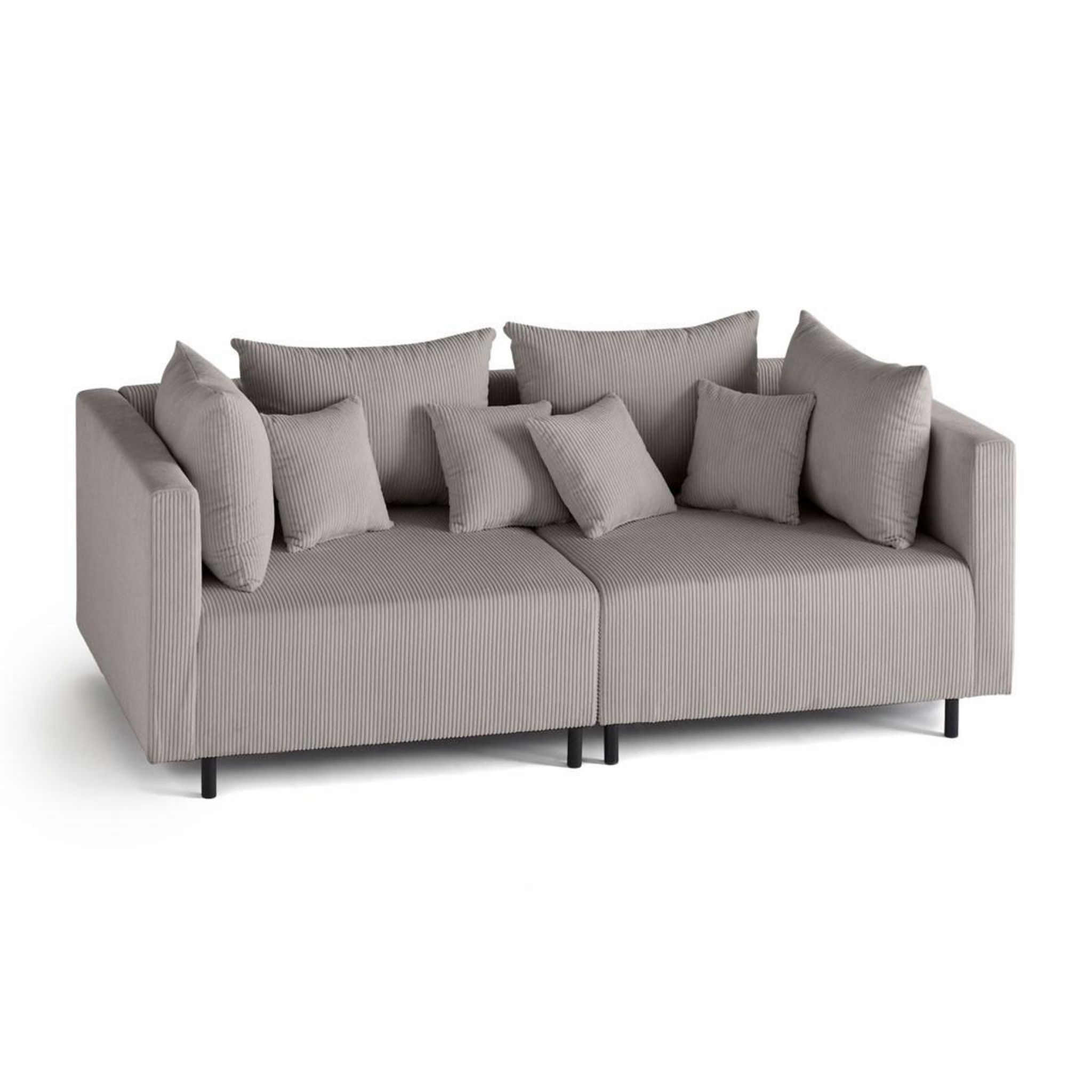 LISA DESIGN Edinburg - canapé modulable 2 places - en velours côtelé. Coloris disponibles : Beige, Noir, Bleu