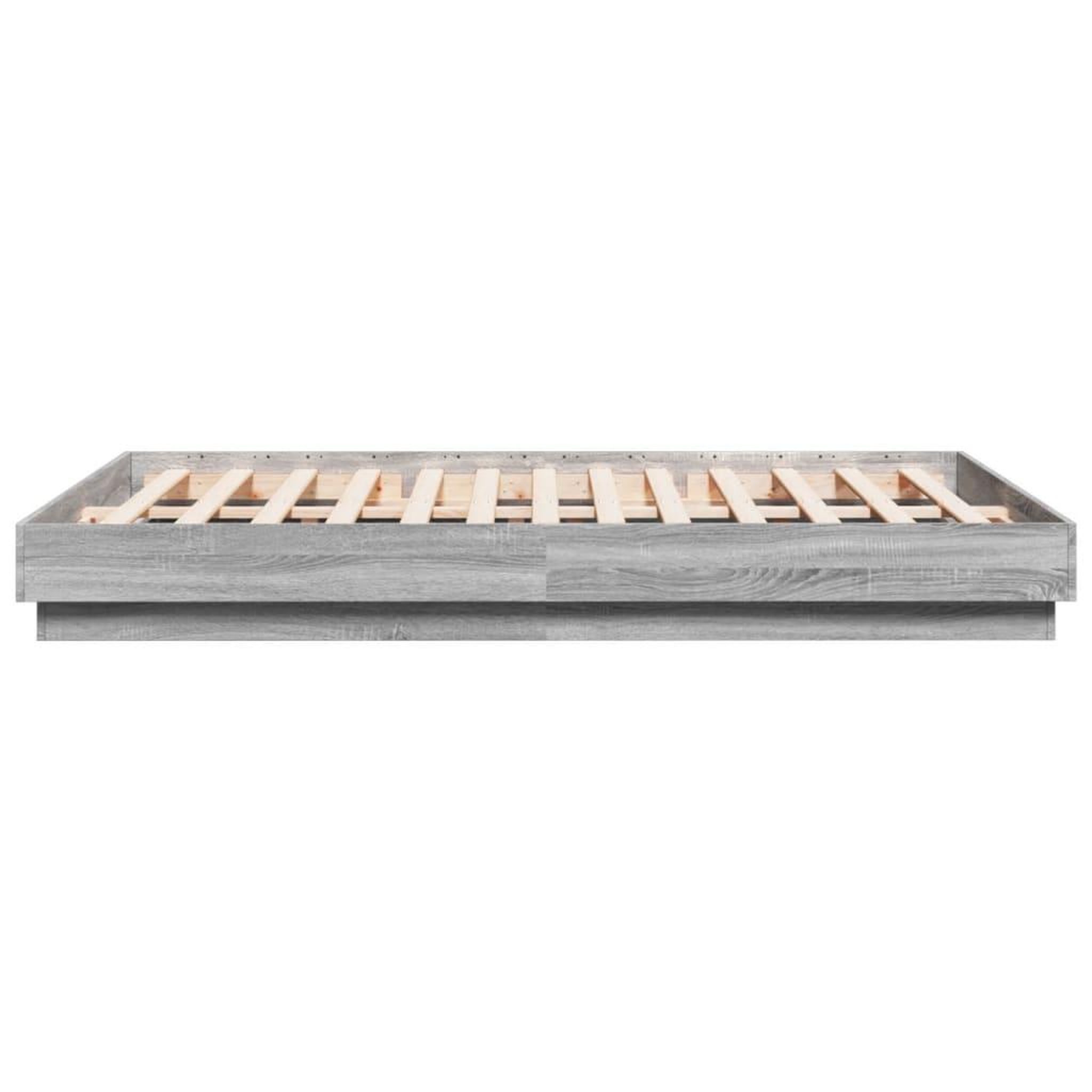 Voir la diapositive 5 : VIDAXL Cadre de lit sans matelas sonoma gris 120x200 cm