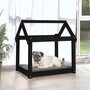 Voir la diapositive 3 : VIDAXL Lit pour chien Noir 71x55x70 cm Bois de pin solide