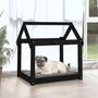 Voir la diapositive 3 : VIDAXL Lit pour chien Noir 71x55x70 cm Bois de pin solide